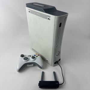 Xbox 360‎ With Controller, XBox WiFi Adapter, Power Supply & 60 GB Hard Drive